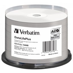 Disc CD-R Verbatim 43756 | 700MB, 52x, 100buc Spindle