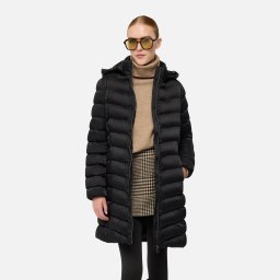 Black Women's Quilted Jacket Geox Zosma - Women's