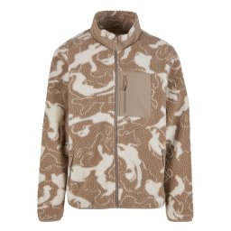 Urban Classics Jachetă fleece brocart / alb murdar