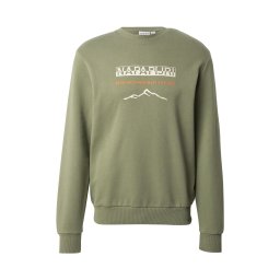 NAPAPIJRI Bluză de molton 'BANEM' oliv / portocaliu / alb murdar