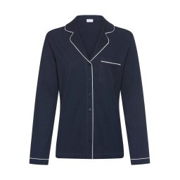 LASCANA Bluză de noapte bleumarin / alb
