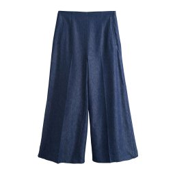 Next Pantaloni cu dungă albastru denim
