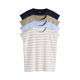 The Set Tricou bleumarin / albastru deschis / maro / gri