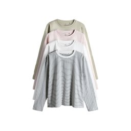 The Set Tricou verde deschis / roz / alb