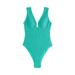 Next Costum de baie întreg verde deschis