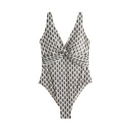 Next Costum de baie întreg crem / negru