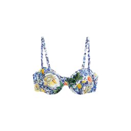 Next Sutien costum de baie albastru închis / galben lămâie / oliv / alb