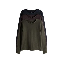 The Set Tricou ciocolatiu / oliv / negru