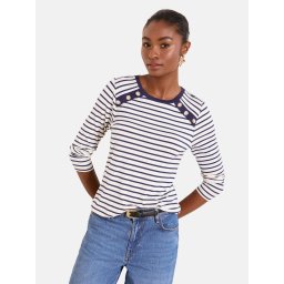 Lipsy Tricou albastru violet / alb