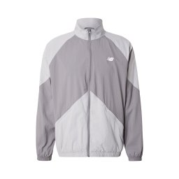 new balance Jachetă de trening gri / gri deschis / alb