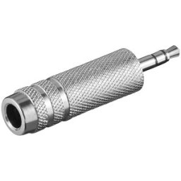 Adaptor Audio 3.5 mm Stereo Tata - 6.35 mm Stereo Mama, Metal, Goobay