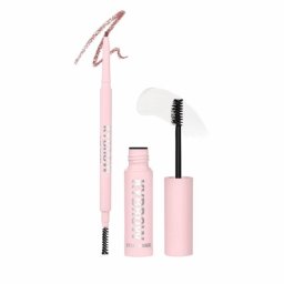 Set Kylie Cosmetics, Kybrow Defined Auburn 002, Creion crema pentru sprancene 2-in-1 cu perie 0.09 g + Gel pentru sprancene transparent, 5 ml