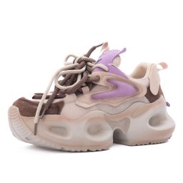 Pantofi sport dama din piele mix, Gryxx 1U3039-2 02-Z, maro