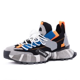 Pantofi sport barbati din piele mix, Gryxx 4S18159G 01-Z, negru