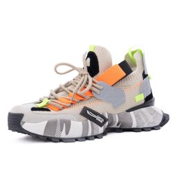 Pantofi sport barbati din piele mix, Gryxx 4S18159J 03-Z, bej