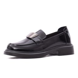 Pantofi dama eleganti din piele naturala lacuita, PASS Collection M5M580012A 01-L, negru