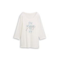 Tom Tailor Women + Tricou opal / negru / alb