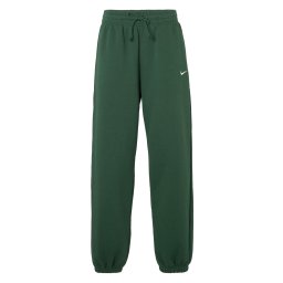 Nike Sportswear Pantaloni 'Phoenix Fleece' verde închis / alb