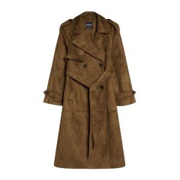Bershka Palton de primăvară-toamnă bej închis