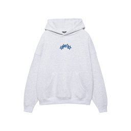 Pull&Bear Bluză de molton 'STWD' albastru / gri deschis / verde neon
