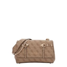 GUESS Geantă de umăr 'LEONA' brocart / maro cappuccino / auriu