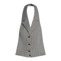 Bershka Vestă de costum gri piatră / alb