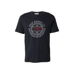 GANT Tricou roșu / negru / alb