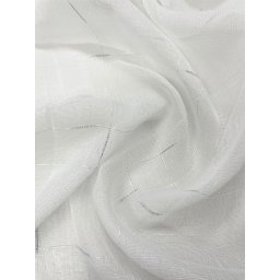 Perdea tip in Hiko Angie Linen alb/ argintiu, cu rejansa la alegere