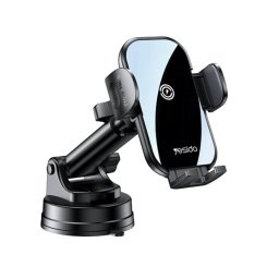 Suport auto cu incarcare wireless Yesido - Car Holder with Wireless Charging (C197) - for Windshield and Dashboard, 15W - Black