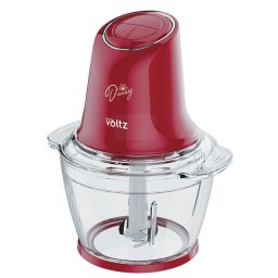 tocator electric pentru alimente Oliver Voltz Daisy OV51111W, 600W, 1 L, Lama dubla din otel, Sticla, Rosu