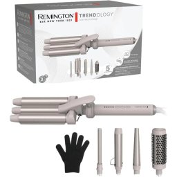 Ondulator Ondulator 5 în 1 ceramic, temperatură maximă 210C, accesorii interschimbabile, Alb