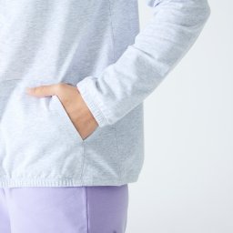 Hanorac cu fermoar Fitness 100 Gri deschis Damă