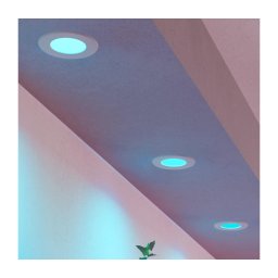 Eglo 901429 - Set 3x LED RGBW, plafonieră încastrată FUEVA-Z, LED/2,8W/230V, 8,8cm, IP44, alb