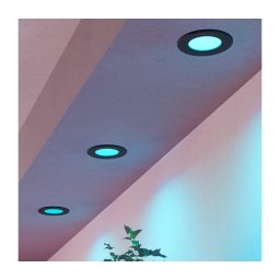 Eglo 901425 - Set 3x LED RGBW plafonieră încastrată FUEVA-Z LED/2,8W/230V 8,8cm IP44 neagră