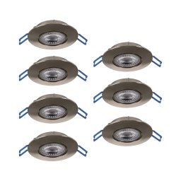 Eglo 300195 - Set 7 spoturi LED încastrate GEDREZ, 4,9 W, 230 V, Ø 9 cm, crom