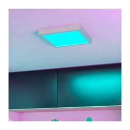 Eglo 901378 - Plafonieră LED RGBW reglabilă cu sticlă fumurie FUEVA-Z LED/10,5W/230V 22x22cm IP44 alb