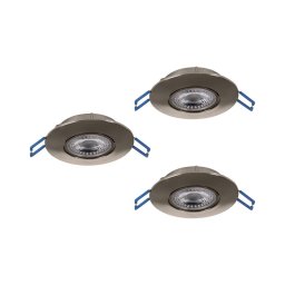 Eglo 300193 - Set 3x spoturi LED încastrate GEDREZ LED/4,9W/230V Ø 9 cm crom