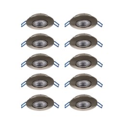 Eglo 300196 - Set de 10 spoturi LED încastrate GEDREZ, 4,9 W, 230 V, Ø 9 cm, crom