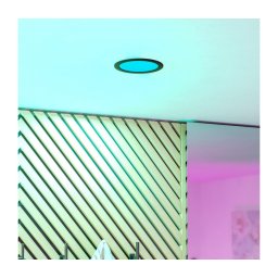 Eglo 901427-LED RGBW Plafonieră LED pentru baie FUEVA-Z LED/9,5W/230V 16,8cm IP44 negru