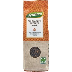 Piper negru boabe 65g Dennree