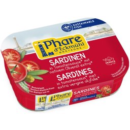 Sardine in sos de rosii bio cu ulei de masline bio extravirgin 135g