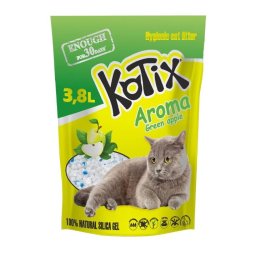Asternut igienic pentru pisici, silicat, Kotix Mar Verde, 3.8L, 1,52kg