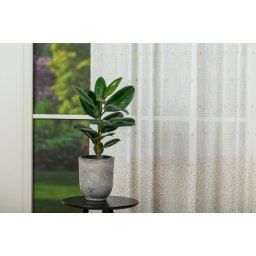 Perdea cu rejansă Splash Bej 1908 – Perdea elegantă cu broderie florală și bordură decorativă