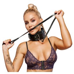Zado Leather Collar and Leash 2030713 Black