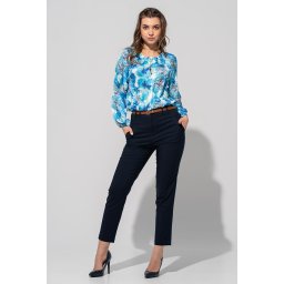 Camasa uni din panza gofrata ADELIA Hermosa, albastru