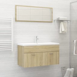 Set mobilier baie, 2 piese, stejar Sonoma, PAL GartenMobel Dekor
