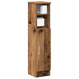 Dulap de baie cu suport role, lemn vechi, 20,5x22x90 cm GartenMobel Dekor