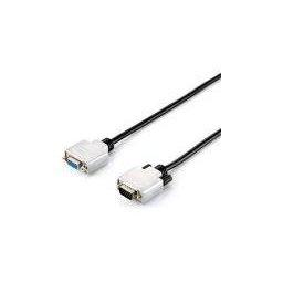 Cablu prelungitor Equip VGA HD15 male/female, ecranat dublu, 1,8m