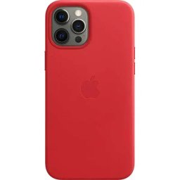 Carcasa cu MagSafe pentru Apple iPhone 12 Pro Max, MHKJ3ZM/A, piele naturala, PRODUCT (RED)