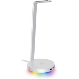 Stand casti Razer Base Station V2 Chroma, hub USB, Alb Mercury